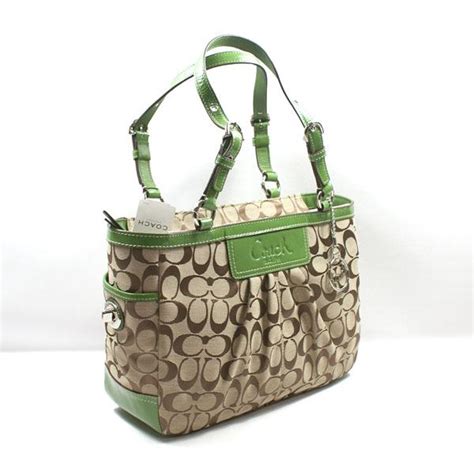 green coach purse|coach gallery tote green.